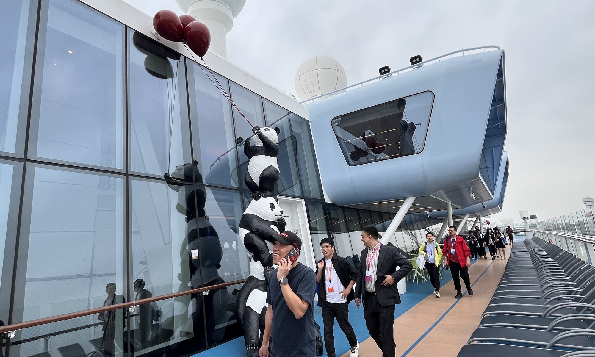 Chinese tourism industry insiders take a tour on the Spectrum of the Seas on April 26, 2024 as the cruise vessel is redeployed to Shanghai. Photo: Chu Daye/GT