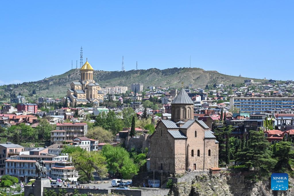 This photo taken on April 22, 2024 shows a city view of Tbilisi, Georgia.(Photo: Xinhua)