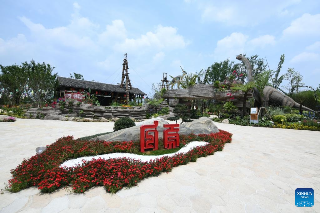 This photo taken on April 26, 2024 shows the Zigong garden of the International Horticultural Exhibition 2024 Chengdu in Chengdu, southwest China's Sichuan Province. The International Horticultural Exhibition 2024 Chengdu opened in Chengdu, capital of southwest China's Sichuan Province, on Friday.(Photo: Xinhua)