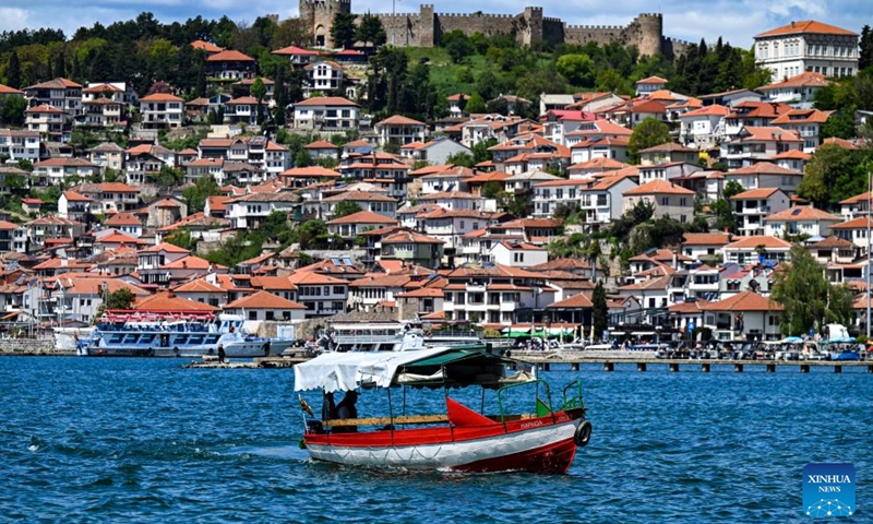 This photo taken on April 27, 2024 shows a view of Ohrid in North Macedonia. Photo: Xinhua