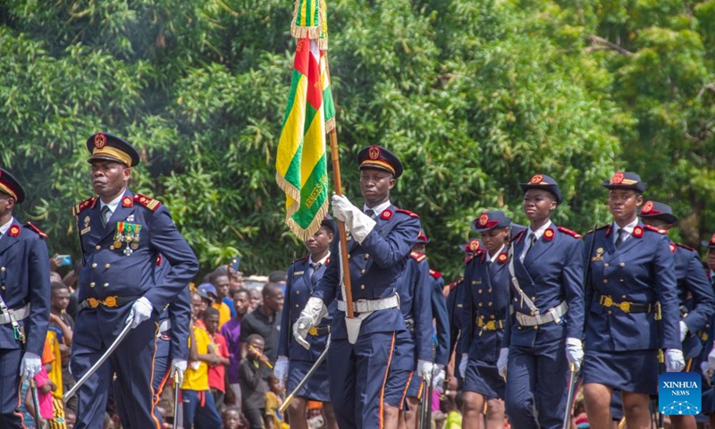This photo taken on April 27, 2024 shows a military parade marking Togo's Independence Day in Lome, capital of Togo. Photo: Xinhua