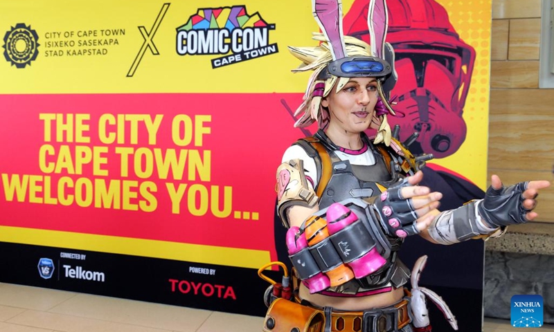 A cosplayer poses for photos during the Comic Con Cape Town 2024 in Cape Town, South Africa, April 27, 2024. Comic Con Cape Town 2024, a leading event for pop culture and gaming in Africa, kicked off on Saturday at Cape Town International Convention Center.(Photo: Xinhua)