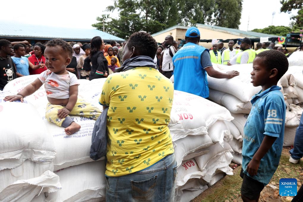 Residents of a slum who were displaced by floods wait for relief supplies at a primary school in Nairobi, Kenya, on April 28, 2024. Kenya has allocated 4 billion shillings (about 30 million U.S. dollars) for immediate response to the devastating flooding caused by heavy rains in several parts of the country, Deputy President Rigathi Gachagua said Friday. (Photo: Xinhua)