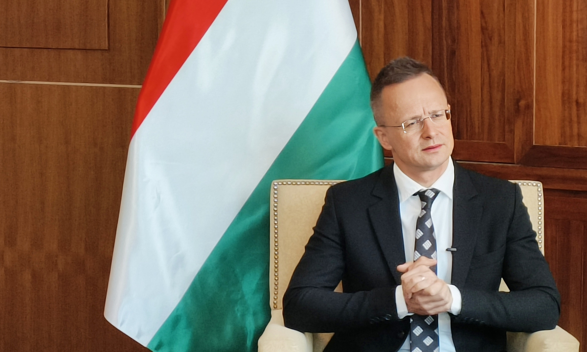Péter Szijjártó, the foreign minister of Hungary  Photo: Qian Jiayin/GT