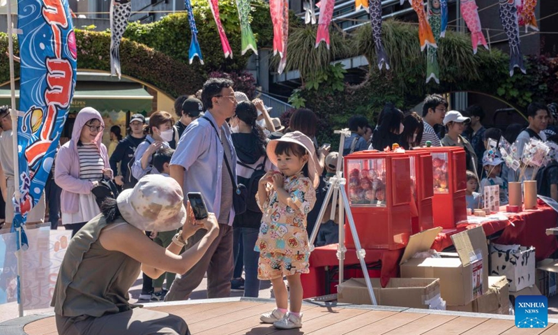 People participate in an event in celebration of the Children's day in Tokyo, Japan, on May 5, 2024. Photo: Xinhua