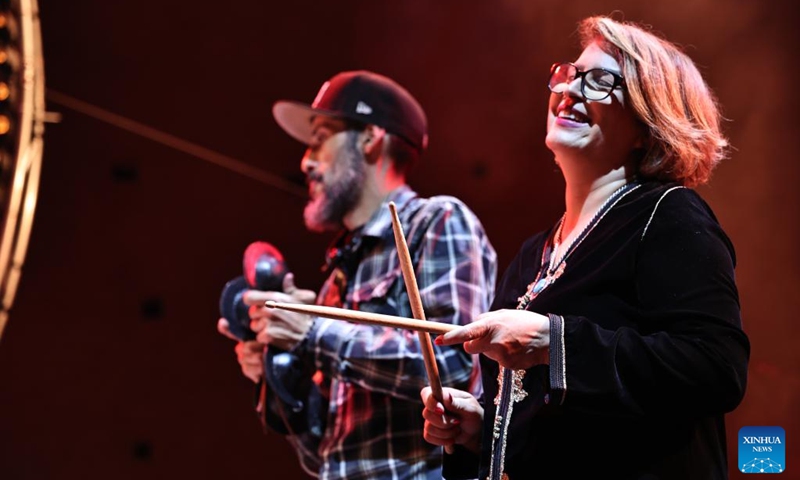 Musicians perform during the closing concert of the 26th Chellah Jazz Music Festival at the Chellah site in Rabat, Morocco, May 12, 2024. Photo: Xinhua