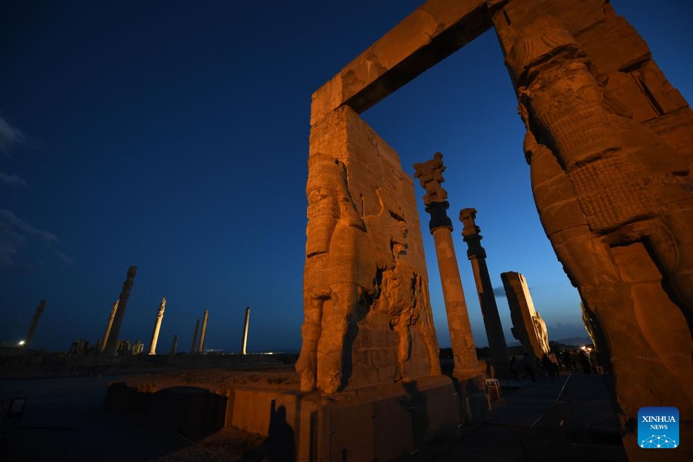 This photo taken on May 7, 2024 shows a view of the ruins of Persepolis near the city of Shiraz in southern Iran. Persepolis, a UNESCO world heritage site, was the capital of the Achaemenid Empire of Persia (550-330 BC). The importance and quality of the monumental ruins make it a unique archaeological site.(Photo: Xinhua)