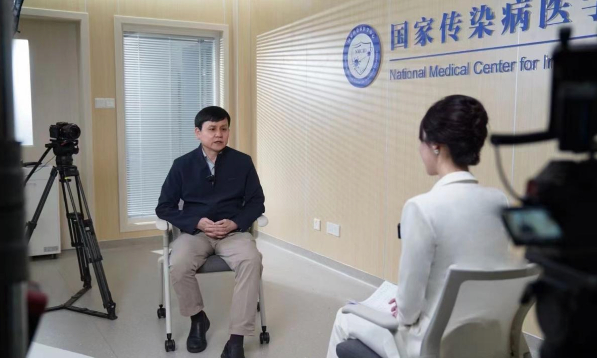 Zhang Wenhong Photo: CCTV