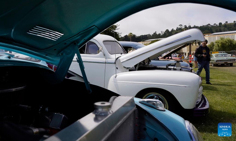 Vintage vehicles are pictured during a vintage vehicle show in Pacifica, California, the United States, May 18, 2024. Photo: Xinhua