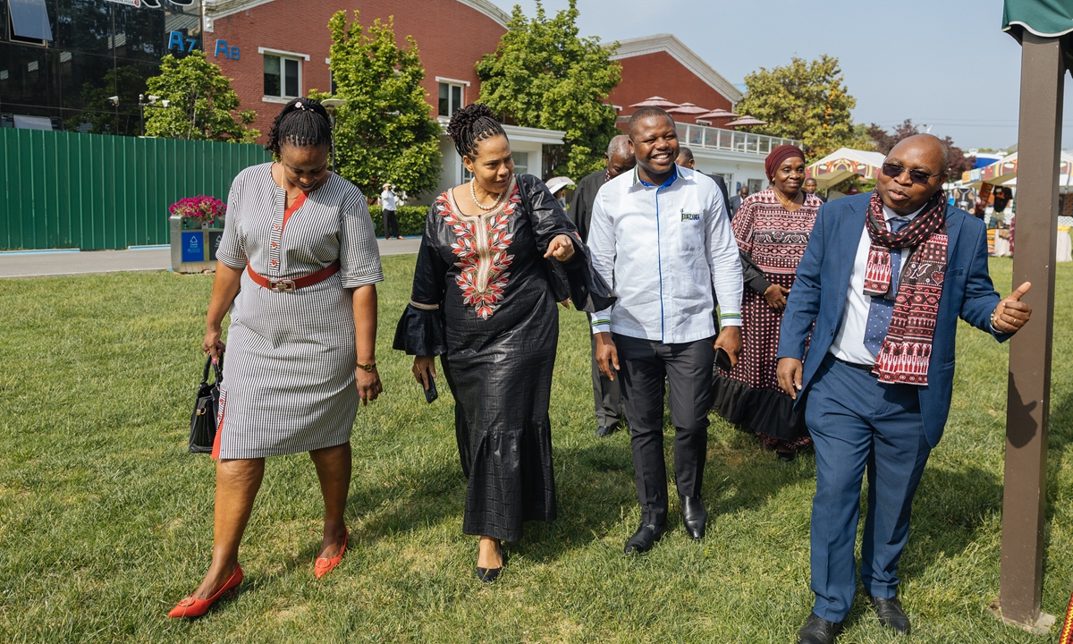 Tanzanian Minister for Natural Resources and Tourism Angellah Kairuki (second from left) attends an event in Beijing on May 16, 2024. Photo: Li Hao/GT