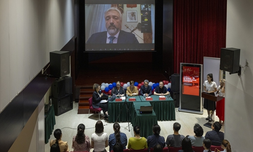 Guests and attendees at the press conference on