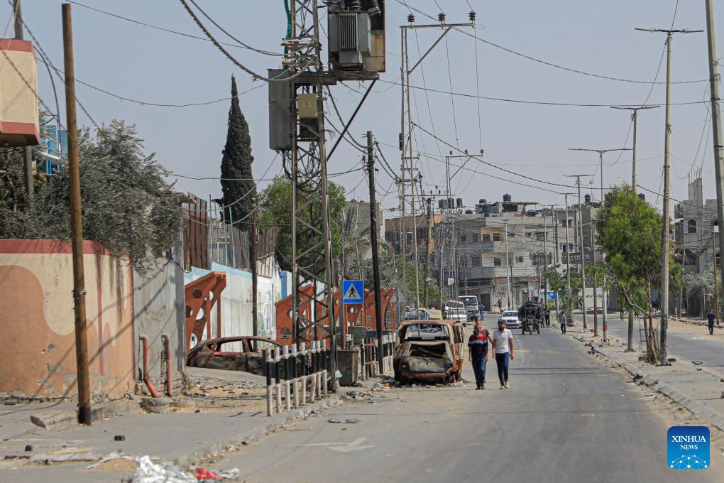 This photo taken on May 22, 2024 shows a view on the street in the southern Gaza Strip city of Rafah.(Photo: Xinhua)