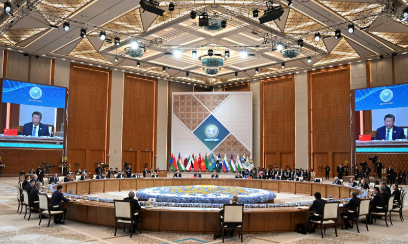 Chinese President Xi Jinping attends the 24th Meeting of the Council of Heads of State of the Shanghai Cooperation Organization (SCO) at the Independence Palace in Astana, Kazakhstan, July 4, 2024. Photo: Xinhua