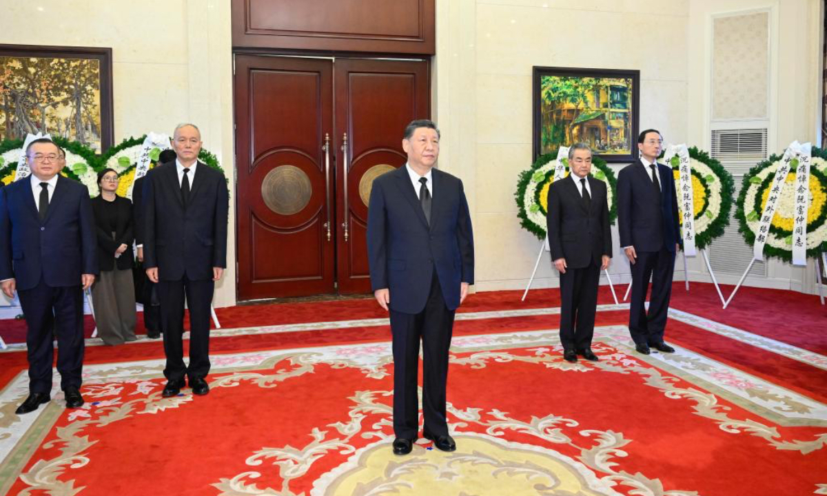 Xi Jinping, general secretary of the Communist Party of China Central Committee and Chinese president, mourns the passing of General Secretary of the Communist Party of Vietnam Central Committee Nguyen Phu Trong at the Embassy of Vietnam in China on July 20, 2024. Photo: Xinhua