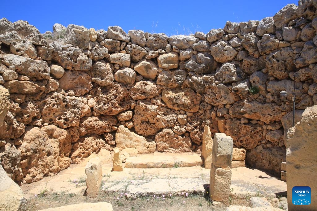This photo taken on May 26, 2024 shows a view of the Ggantija Temples, a UNESCO world heritage complex on Gozo Island, Malta.(Photo: Xinhua)