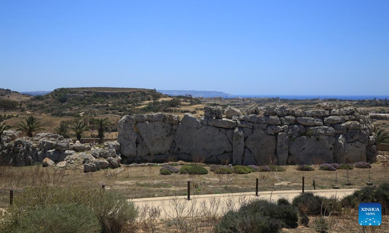 This photo taken on May 26, 2024 shows a view of the Ggantija Temples, a UNESCO world heritage complex on Gozo Island, Malta.(Photo: Xinhua)