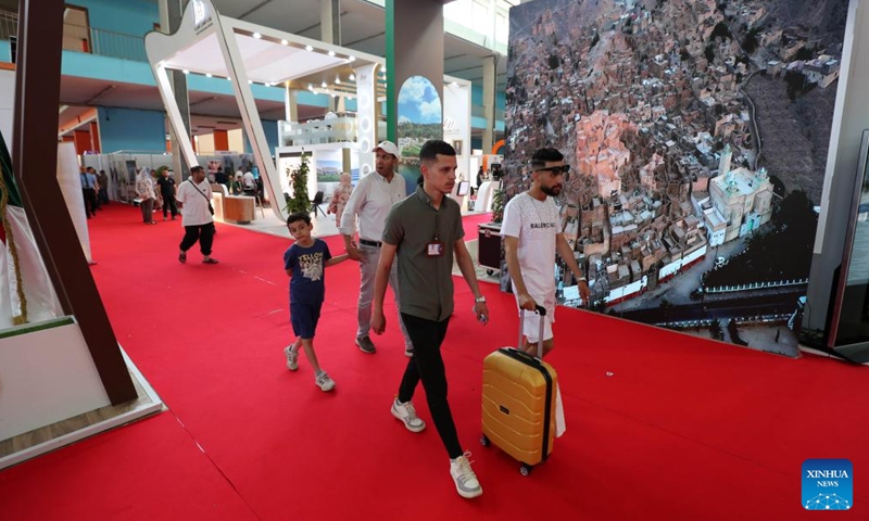People visit the International Tourism and Travel Exhibition in Algiers, Algeria, on May 31, 2024. This exhibition is held in Algiers from May 30 to June 2. (Xinhua)