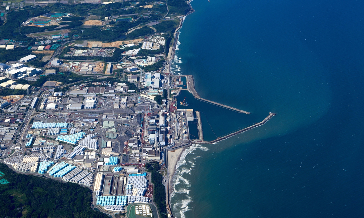Nuclear-contaminated wastewater is released from the TEPCO Fukushima Daiichi nuclear power plant into the ocean on August 24, 2023.Photo: VCG