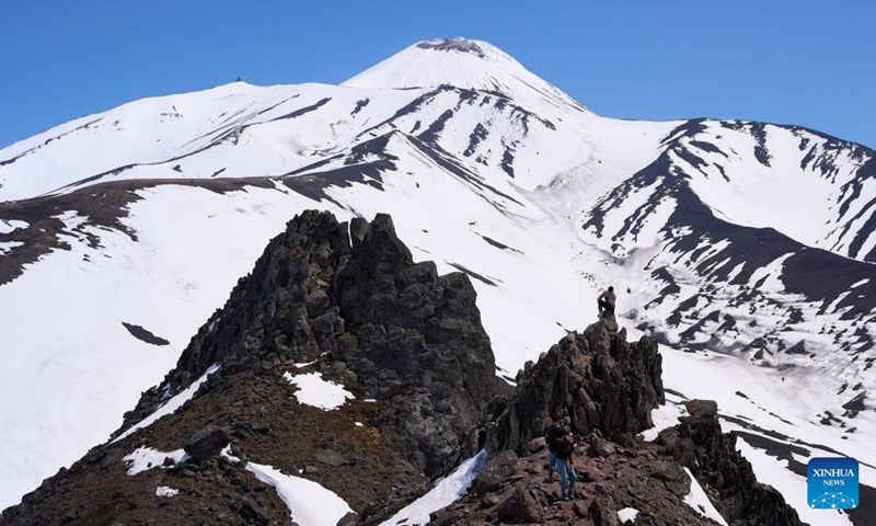 This photo taken on June 4, 2024 shows a view of the Avachinsky volcano in Kamchatka, Russia.(Photo: Xinhua)