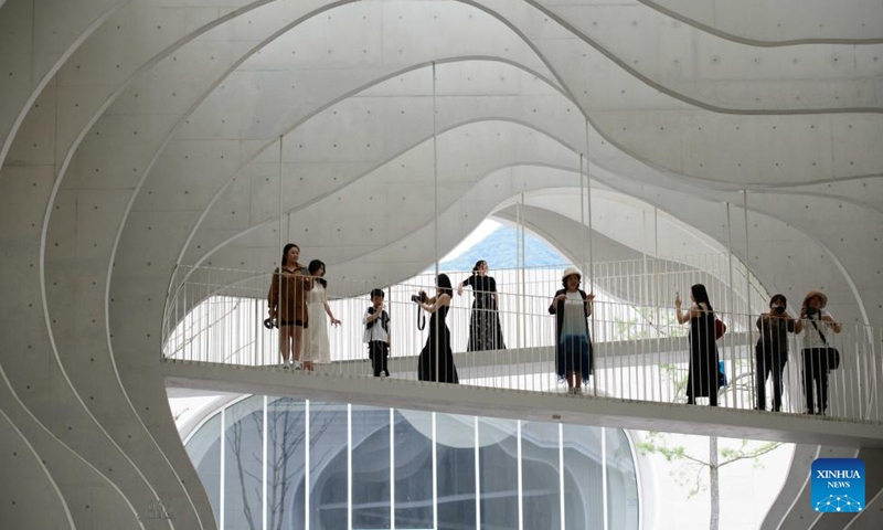 Tourists visit the Xuan paper cultural park in Jingxian County, east China's Anhui Province, June 9, 2024. People enjoy the 3-day holiday of the Dragon Boat Festival, also called Duanwu Festival, which falls on June 10 this year, via various activities across the country. (Photo: Xinhua)