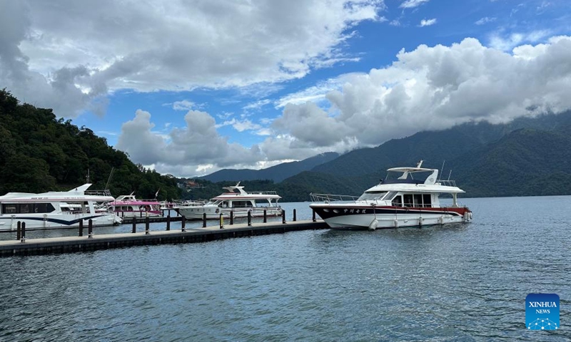 This photo taken on June 9, 2024 shows the scenic spot of Riyue Tan, or the Sun Moon Lake, during the holiday of the Dragon Boat Festival, also called Duanwu Festival, in Nantou County, southeast China's Taiwan. (Photo: Xinhua)