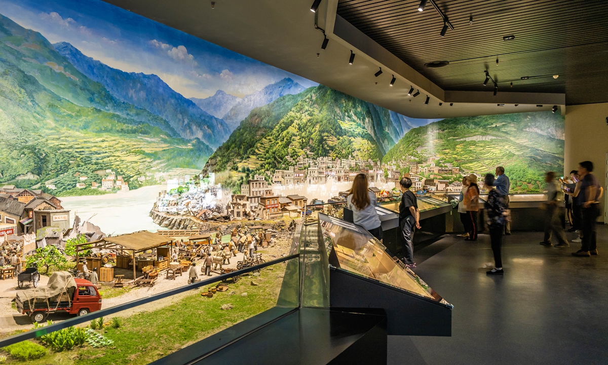 People visit the Hubei Three Gorges Immigration Museum in Zigui county, Central China's Hubei Province, on its opening day, June 11, 2024. The museum, covering an area of 13,000 square meters, is the first history museum in the province to focus on Three Gorges immigrants and  local natural landscape. Photo: VCG