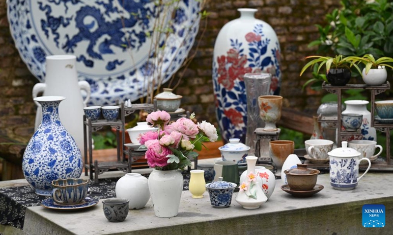 This photo shows ceramic artworks at a creative porcelain workshop in Jingdezhen, east China's Jiangxi Province, June 5, 2024. (Photo: Xinhua)