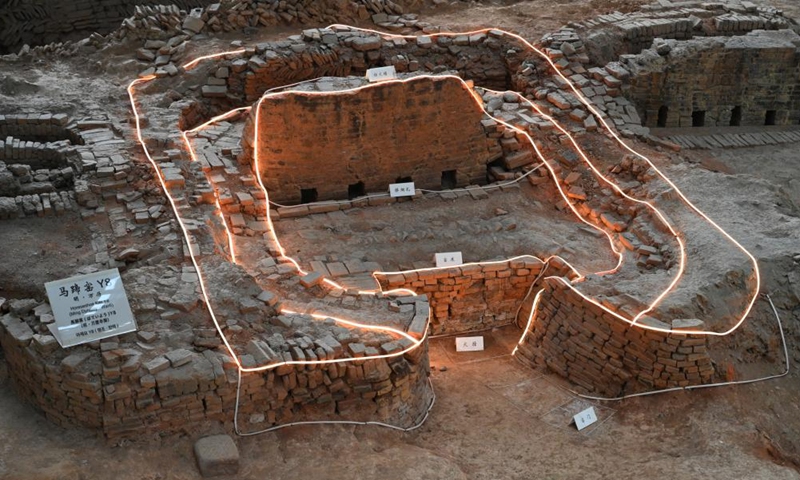 This photo shows a horseshoe-shaped kiln site at a museum in Jingdezhen, east China's Jiangxi Province, June 5, 2024. (Photo: Xinhua)