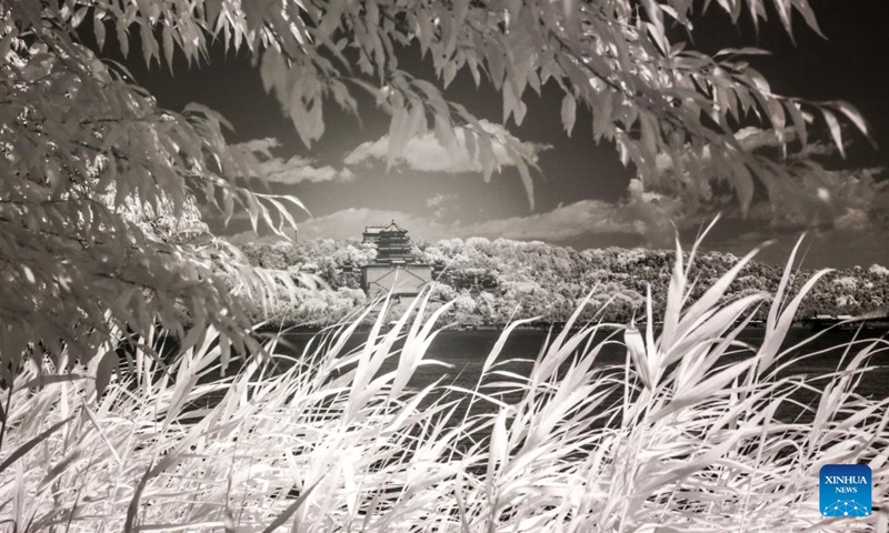 This photo taken on June 14, 2024 shows an infrared view of the Summer Palace in Beijing, capital of China. (Photo: Xinhua)