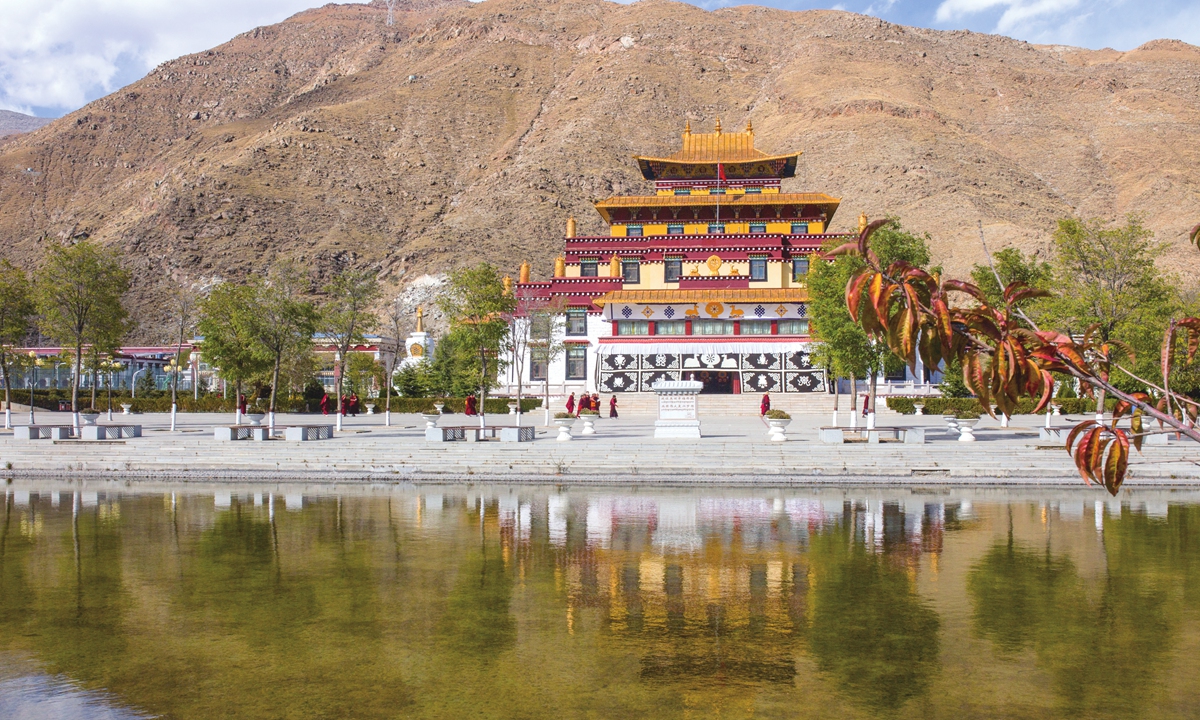 The Xizang Buddhism Academy in the suburbs of Lhasa in Northwest China's Xizang Autonomous Region