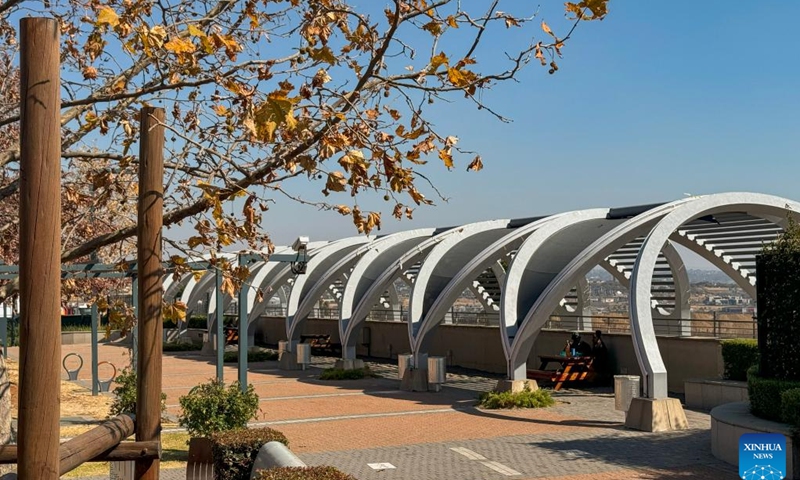 This photo taken with a mobile phone shows a view of the waterfall city park in Johannesburg, South Africa, June 17, 2024.(Photo: Xinhua)