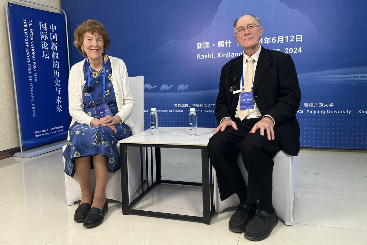 Mary Tucker-Grim (left) and John Grim  Photo: Li Hang/GT