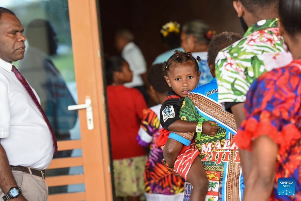People participate in community activities in Port Vila, Vanuatu, June 30, 2024. (Photo: Xinhua)