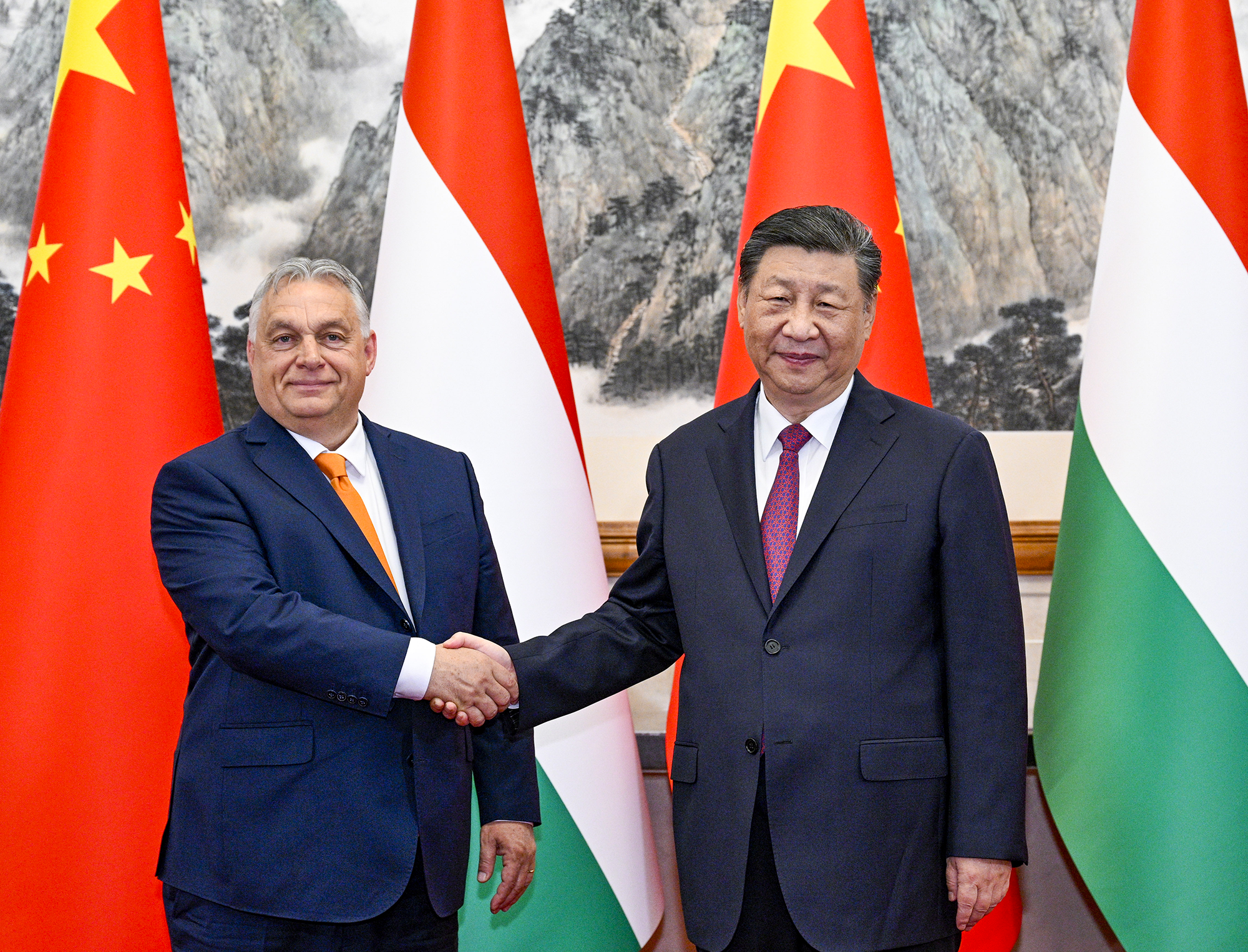 Chinese President Xi Jinping meets with Hungary's Prime Minister Viktor Orban at the Diaoyutai State Guesthouse in Beijing on July 8, 2024. Photo: Xinhua