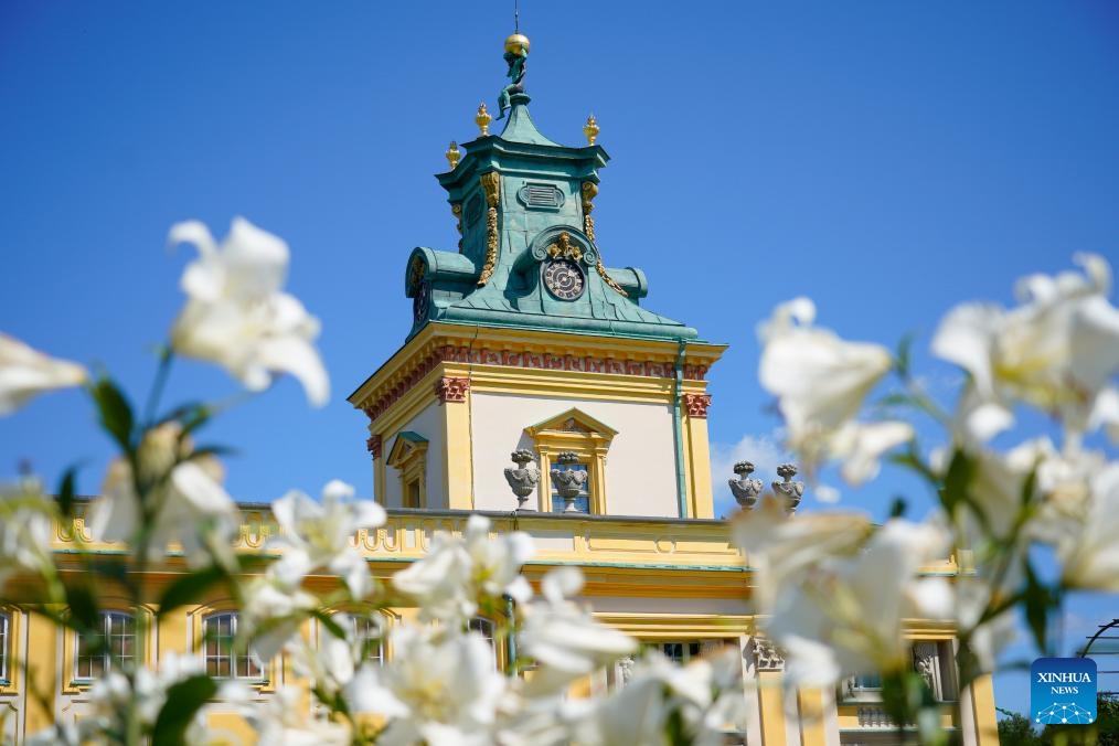 This photo taken on July 13, 2024 shows part of the Wilanow Palace in Warsaw, Poland. Photo by Jaap Arriens/Xinhua)