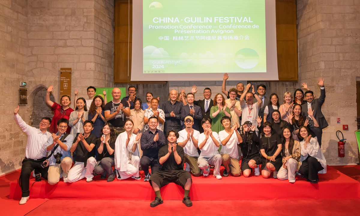 Participants pose for a group photo in Avignon, France. Photo: Courtesy of China Guilin Festival 