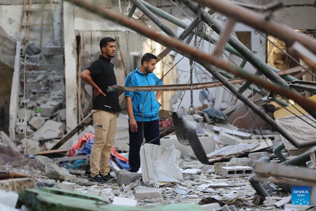Aftermath Of Israeli Airstrike In Nuseirat Refugee Camp In Gaza 