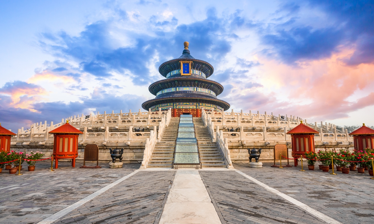 Tiantan, a UNESCO World Heritage Site built in 1420, in Beijing  Photo: VCG