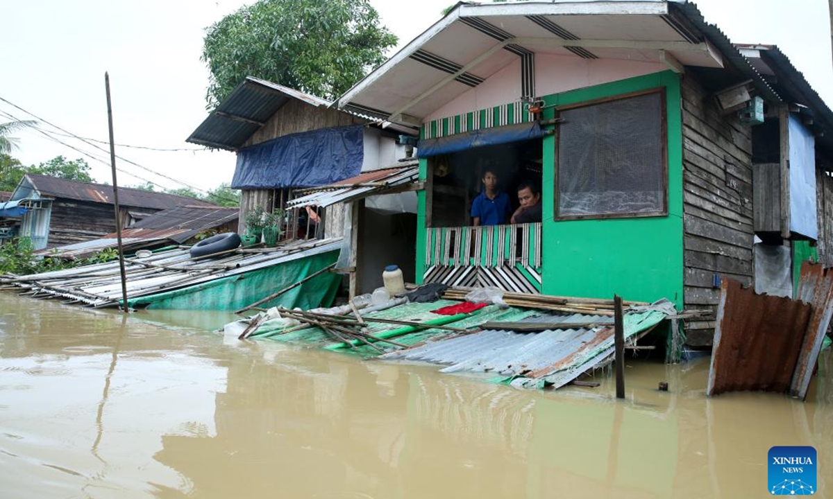 This photo taken on July 29, 2024 shows a flooded area in Bago Region of southern Myanmar. (Photo: Xinhua)
