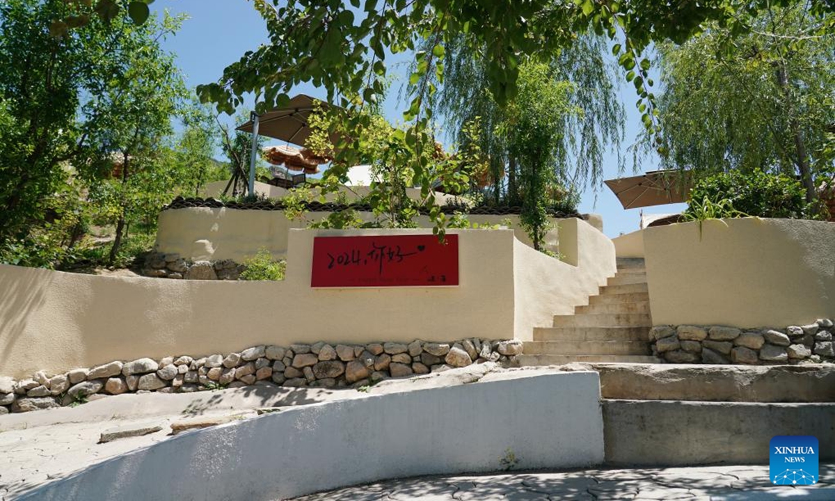 This photo taken on June 12, 2024 shows Meiluo Cafe in Shangwangyu Village of Huairou District in Beijing, capital of China. (Photo: Xinhua)