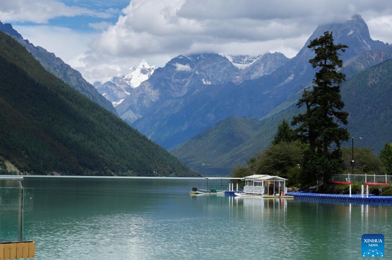 This photo taken on Aug. 2, 2024 shows a view of Basomtso scenic area, a national 5A tourist attraction, in Nyingchi, southwest China's Xizang Autonomous Region. Photo: Xinhua