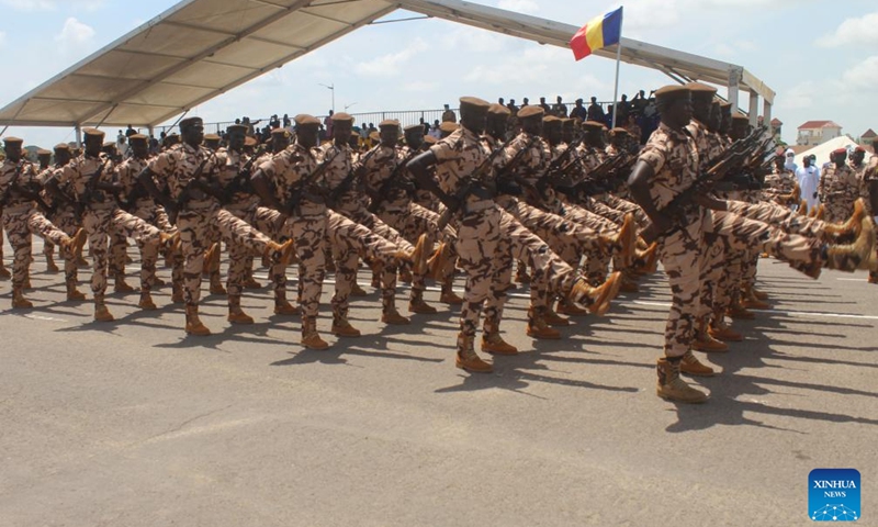 Members of defense forces parade during the Independence Day celebration in N'Djamena, the capital of Chad, Aug. 11, 2024. Chad commemorated on Sunday the 64th anniversary of the Independence Day with a military parade. Photo: Xinhua