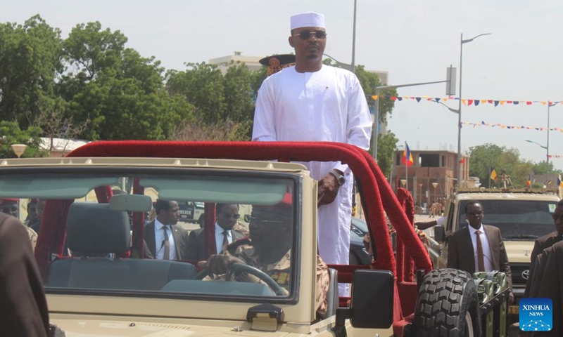 Chadian President Mahamat Idriss Deby Itno attends a military parade in celebration of the 64th anniversary of the Independence Day in N'Djamena, the capital of Chad, Aug. 11, 2024. Chad commemorated on Sunday the 64th anniversary of the Independence Day with a military parade. Photo: Xinhua