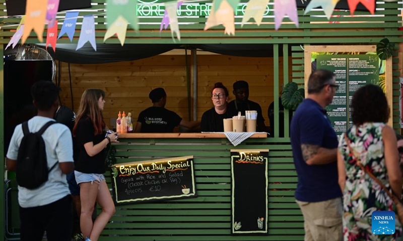 People visit the Malta International Food Festival in Floriana, Malta, on Aug. 11, 2024. Photo: Xinhua