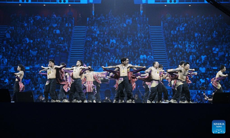 TPM of the Philippines competes during the 11th edition of Super 24 dance competition in the Singapore Indoor Stadium, Singapore, on Aug. 18, 2024. Photo: Xinhua