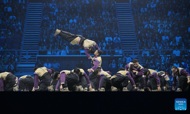 TPM of the Philippines competes during the 11th edition of Super 24 dance competition in the Singapore Indoor Stadium, Singapore, on Aug. 18, 2024. Photo: Xinhua