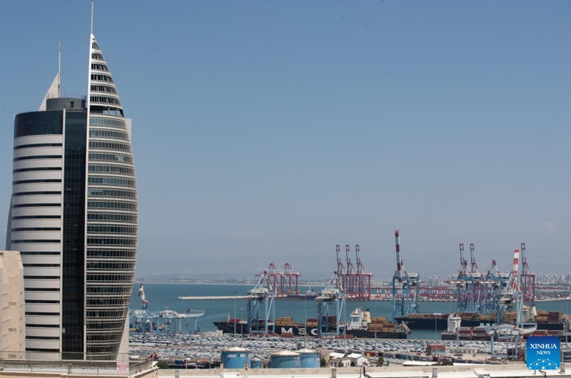 This photo taken on Aug. 18, 2024 shows Haifa Port in Haifa, northern Israel. With rising tensions in the Middle East, Haifa in northern Israel has ramped up its civil defense efforts. Photo: Xinhua
