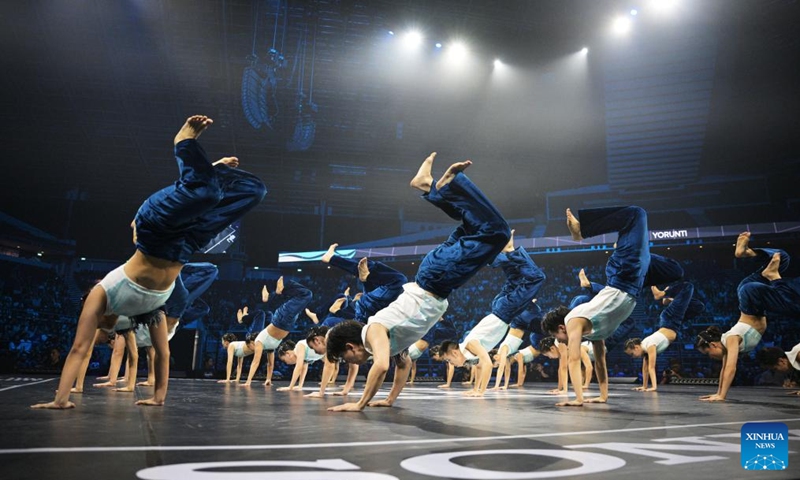 Yorunti of Singapore competes during the 11th edition of Super 24 dance competition in the Singapore Indoor Stadium, Singapore, on Aug. 18, 2024. Photo: Xinhua