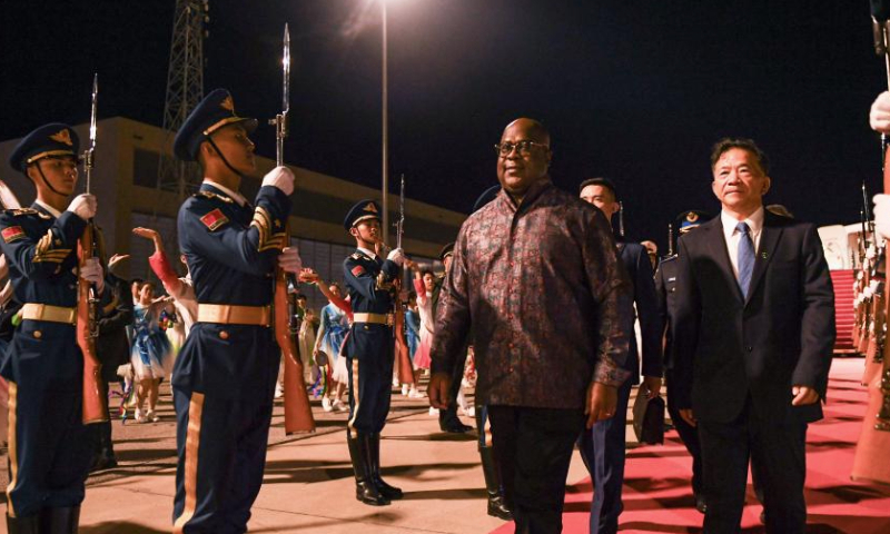President of the Democratic Republic of the Congo (DRC) Felix-Antoine Tshisekedi Tshilombo arrives for the 2024 Summit of the Forum on China-Africa Cooperation (FOCAC) in Beijing, capital of China, Sept. 1, 2024. (Xinhua/Chen Zhonghao)