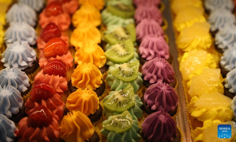 Desserts are pictured at a dessert expo in Tehran, Iran, Sept. 19, 2024. (Photo: Xinhua)